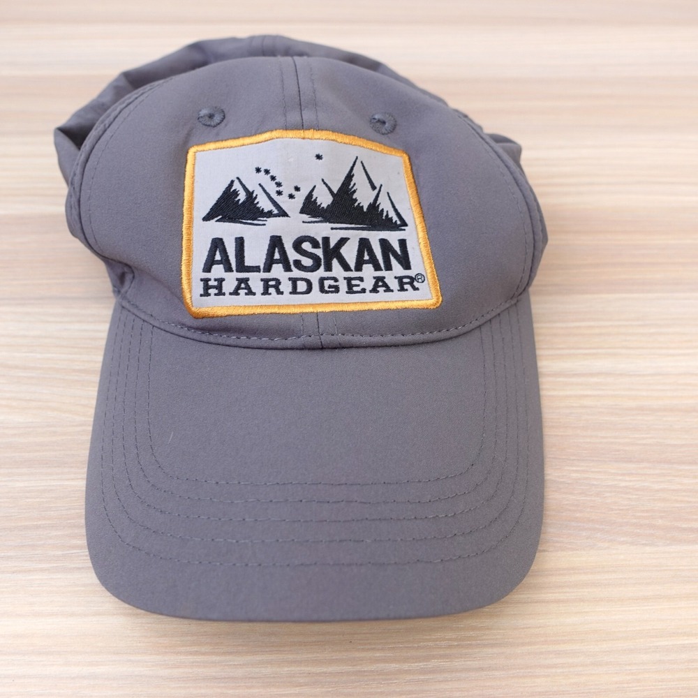ALASKAN Hat Mens Gray HARDGEAR Cap Duluth Trading Flex Patch Fitted Medium